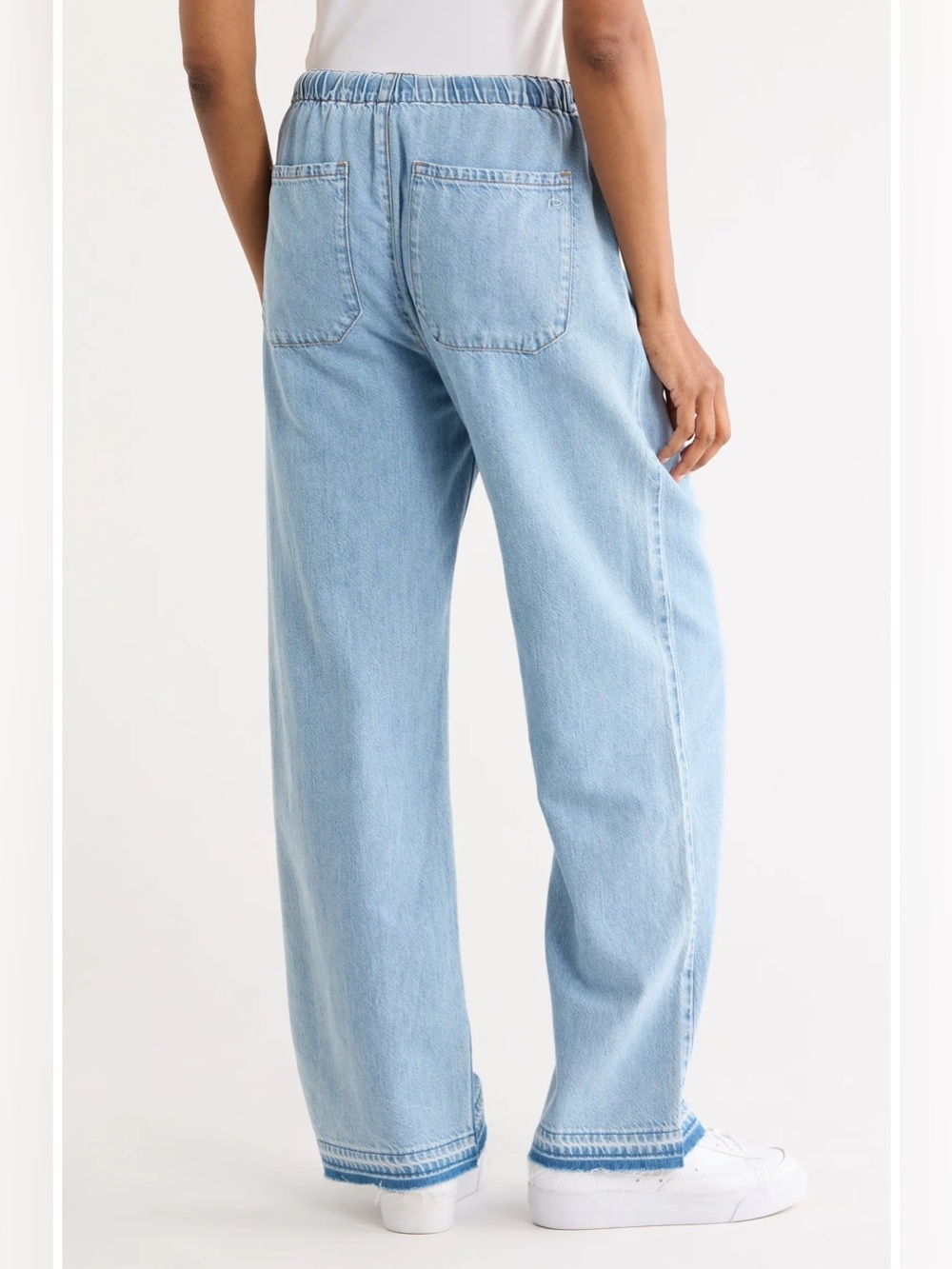 Rag & Bone Lori Beach Drawstring Pant Jean Wentworth Size Large NWT New - Picture 2 of 15